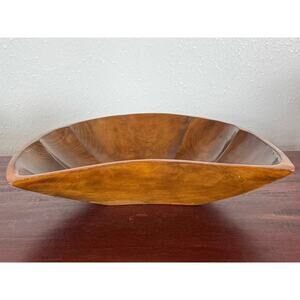 Wooden Crescent Bowl Mexican Modern Midcentury Table Decor
